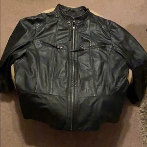 Neiman Marcus exclusive black leather jacket